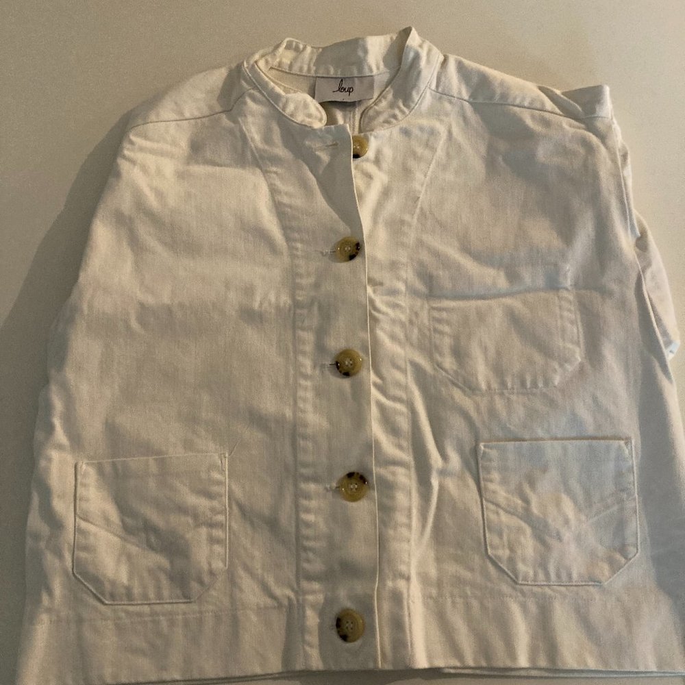 Loup White Chore Coat Jacket - Picture 3 of 10
